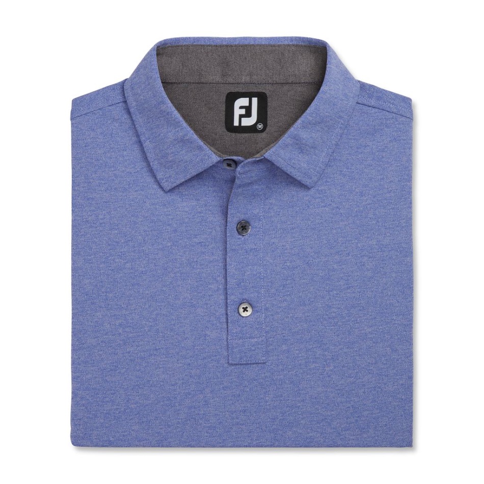 Ocean Heather Heather Stretch Piquet Sólido Gola Autopé Footjoy Pt