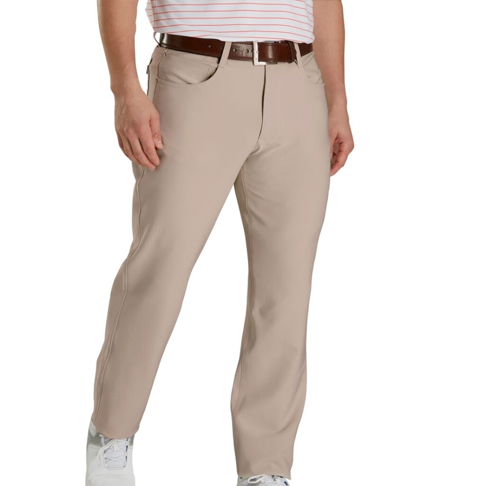 Calça Footjoy Pt Cáqui Com 5 Bolsos