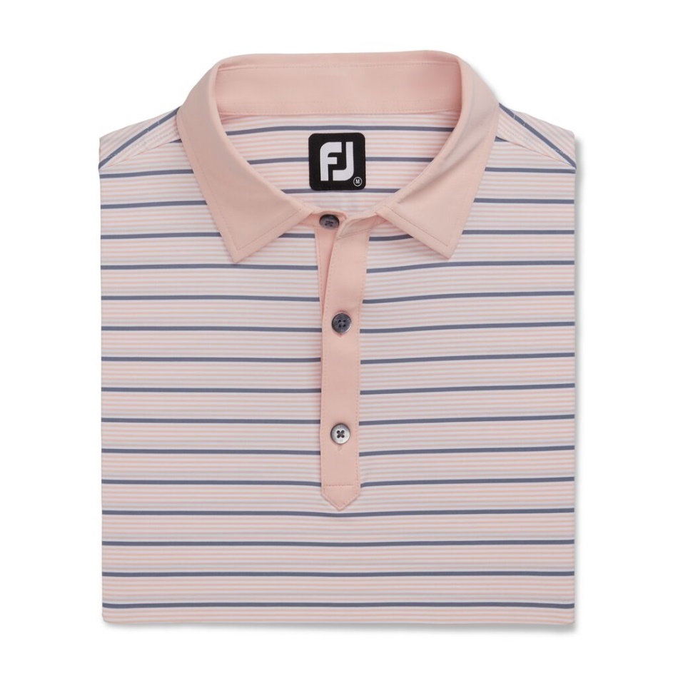 Listras Acentuadas Lisle Autocolante Footjoy Pt Quartzo Rosa-branco-grafite