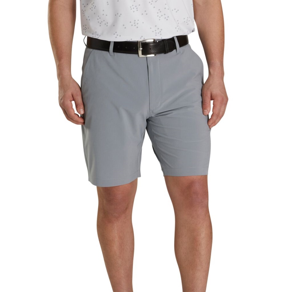 Footjoy Pt Shorts Leves 9'' Costura Interna Cinza