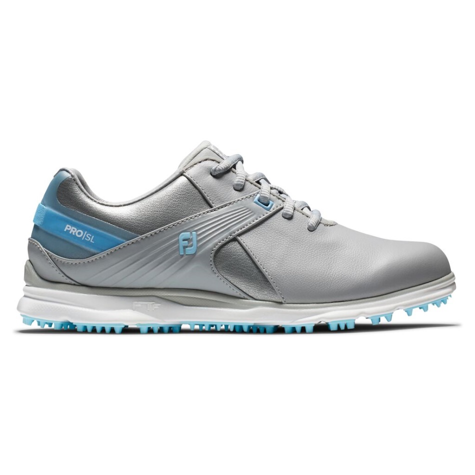 Footjoy Pt Cinza Claro Azul Pro Sl Feminino - Estilo Da Temporada Anterior