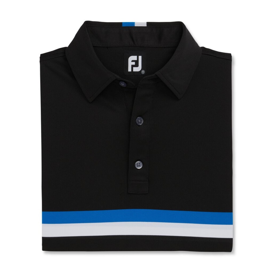 Faixa Peitoral Dupla Estilo Piquê Da Temporada Anterior Preto-cobalto-branco Footjoy Pt
