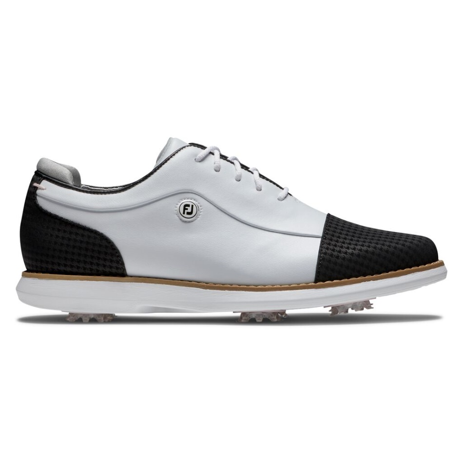 Tradições Cap Toe Mulheres Footjoy Pt Branco-preto