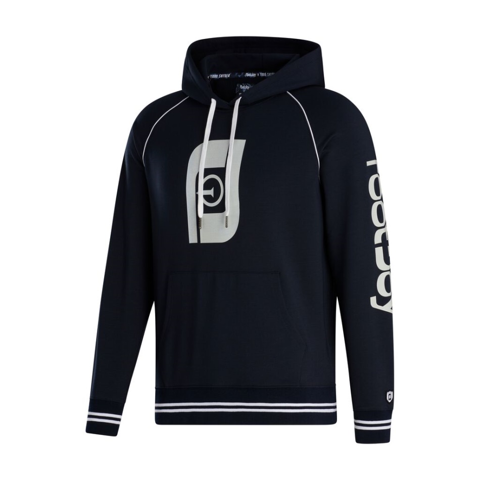 Moletom Raglan Francês Terry Com Capuz Marinho Footjoy Pt