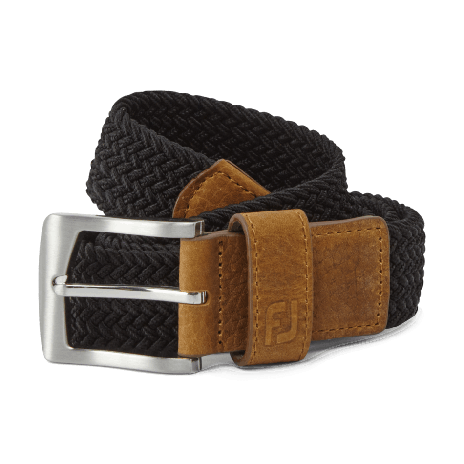 Cinto De Golfe Trançado Preto Footjoy Pt