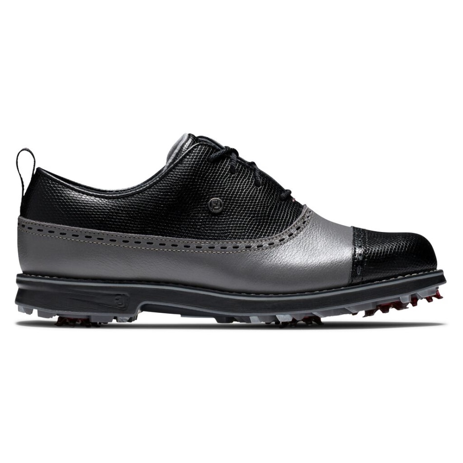 Série De Estréia Carvão-black - Cap Toe Mulheres Footjoy Pt
