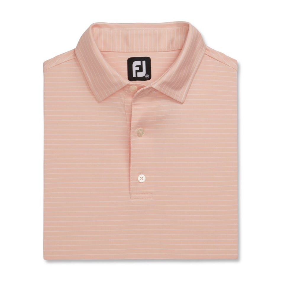 Lisle Lápis Clássico Listrado Quartzo Rosa-branco Footjoy Pt