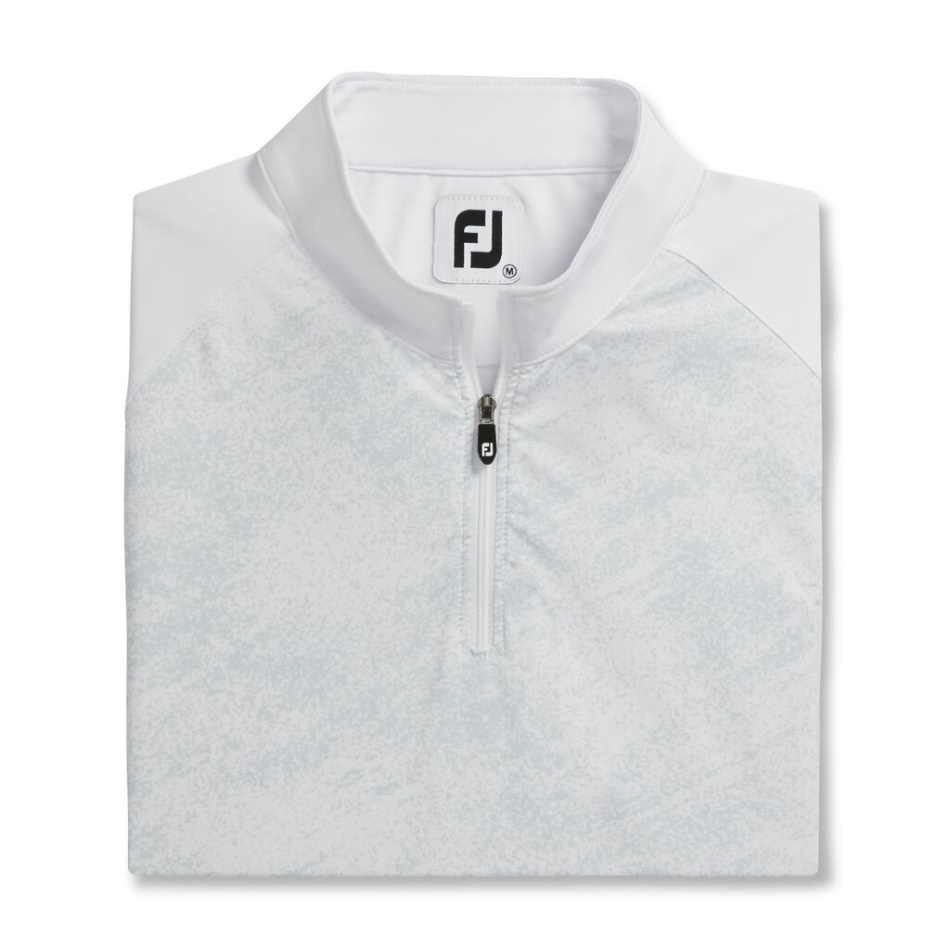 Footjoy Pt Camisa De Proteção Solar Estampada Feminina Estilo Temporada Anterior Branca