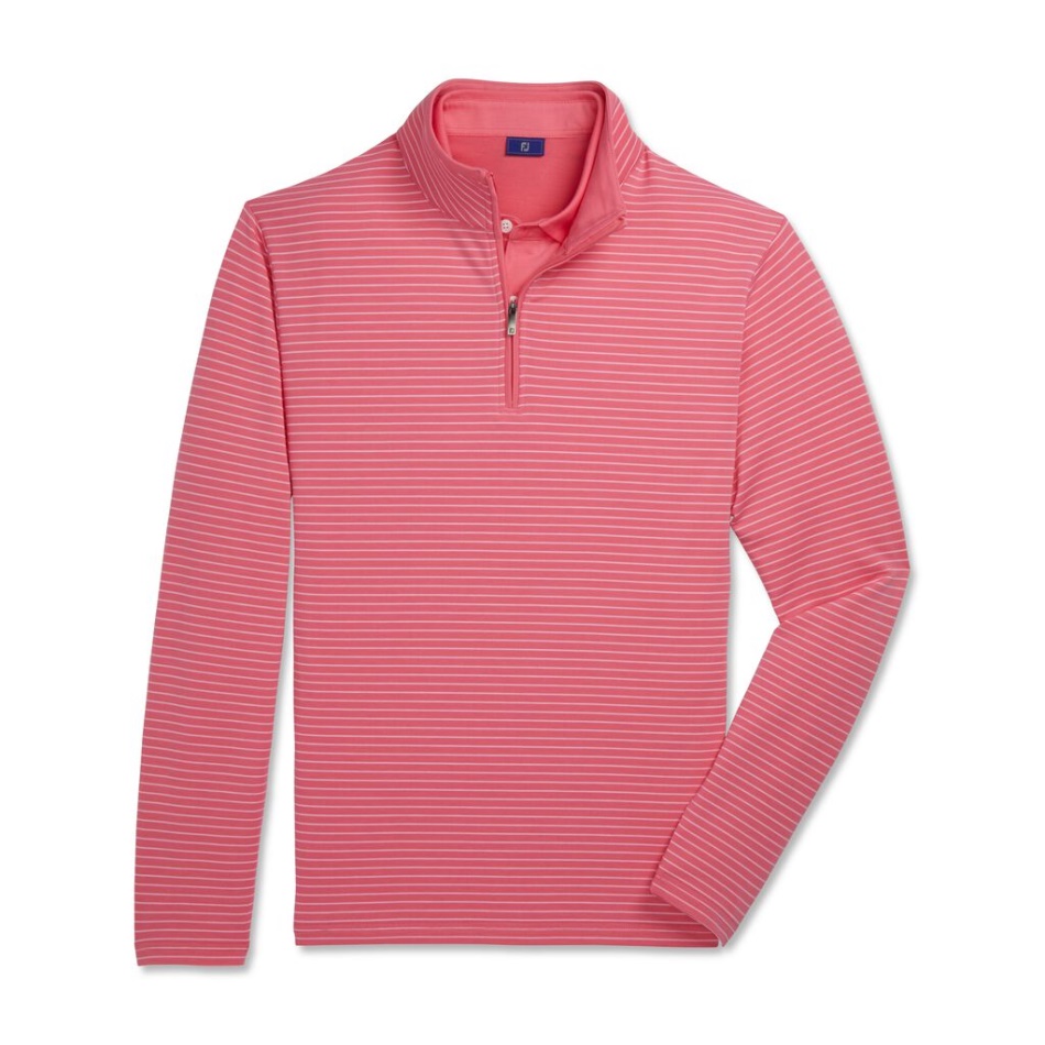 French Terry Quarter-zip Footjoy Pt Watermelon-white