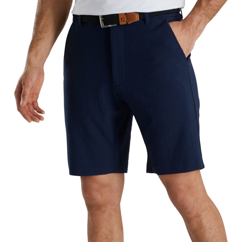Shorts Seersucker 10'' Costura Interna - Estilo Da Temporada Anterior Footjoy Pt Navy