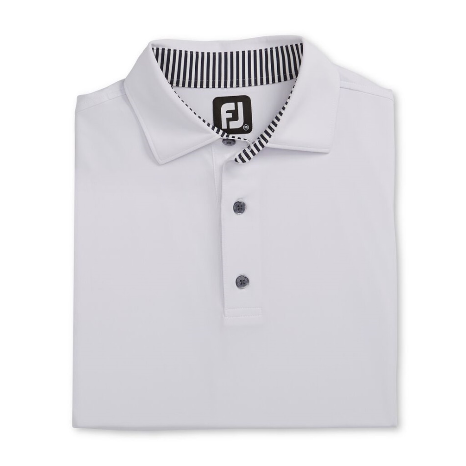 Sólido Lisle Colarinho Branco Footjoy Pt