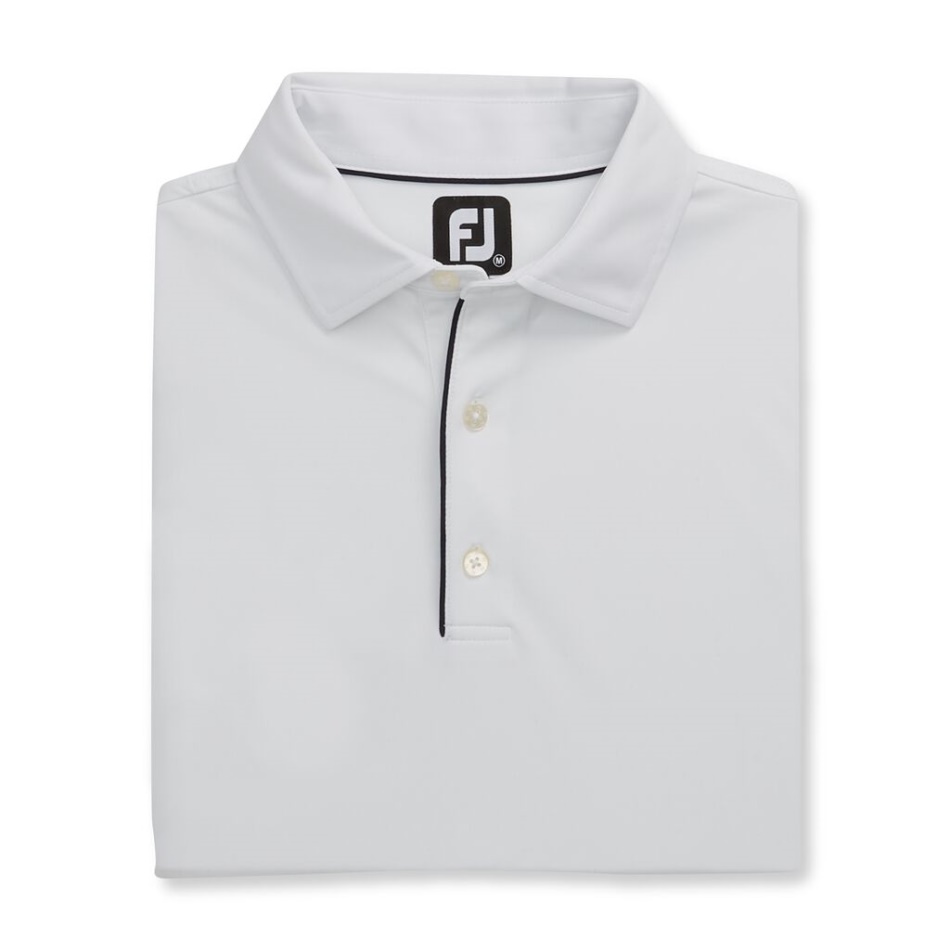 Footjoy Pt Camisa Branca De Manga Comprida Com Proteção Solar