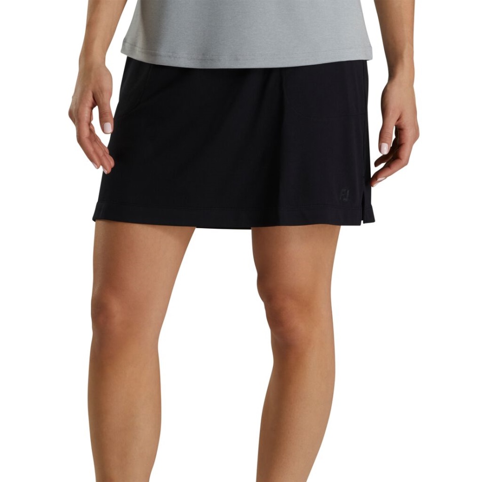 Footjoy Pt Skort Malha Mulheres Pretas