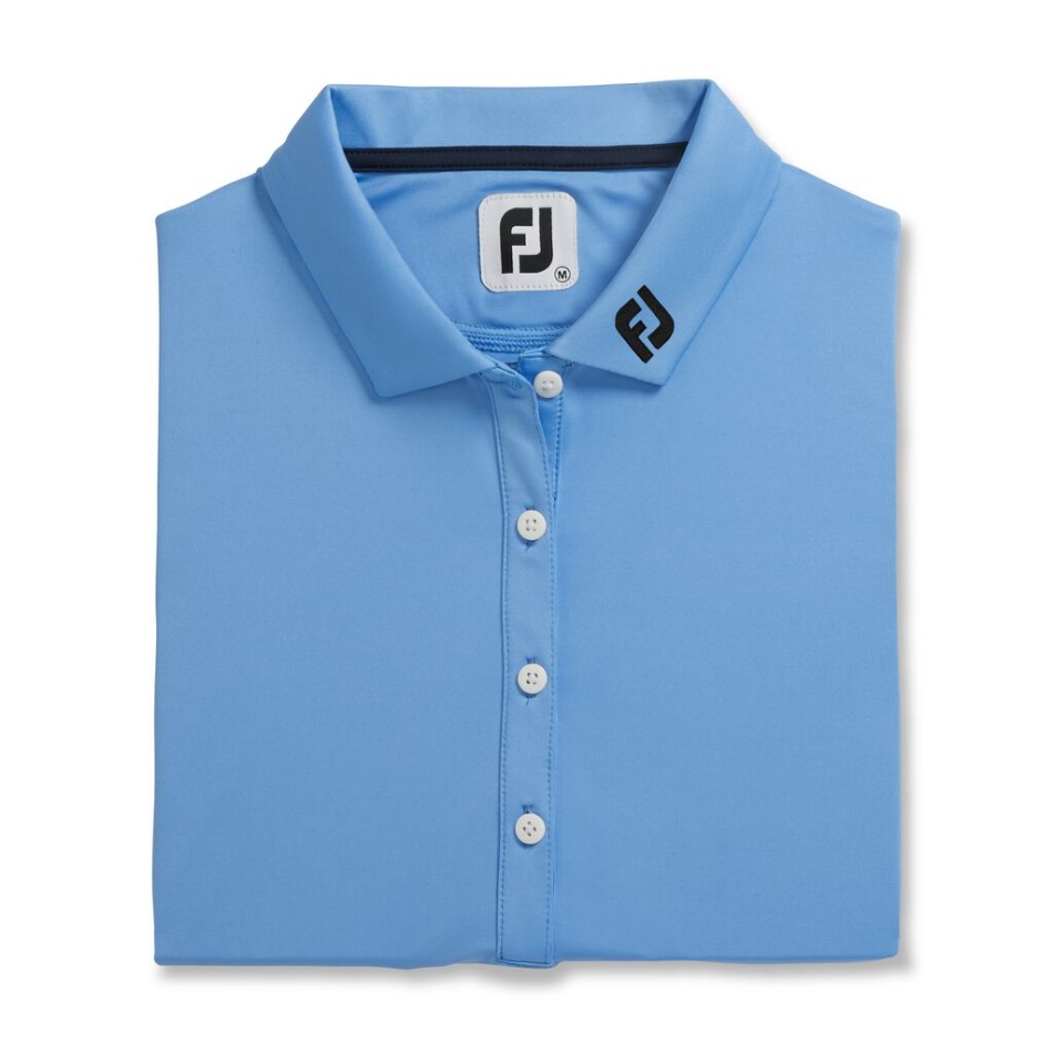 Footjoy Pt Lisle Sólido Azul Claro - Colarinho Fj Feminino