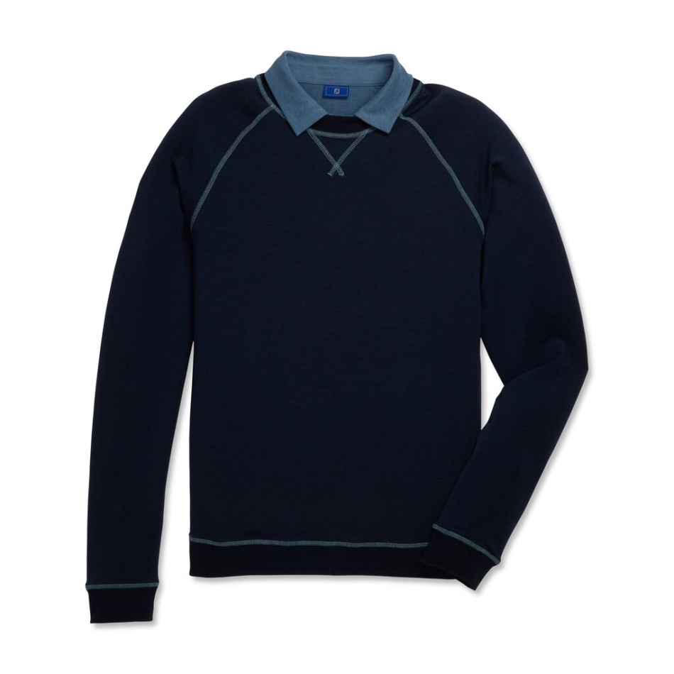 Francês Terry Gola Redonda Azul Marinho Footjoy Pt