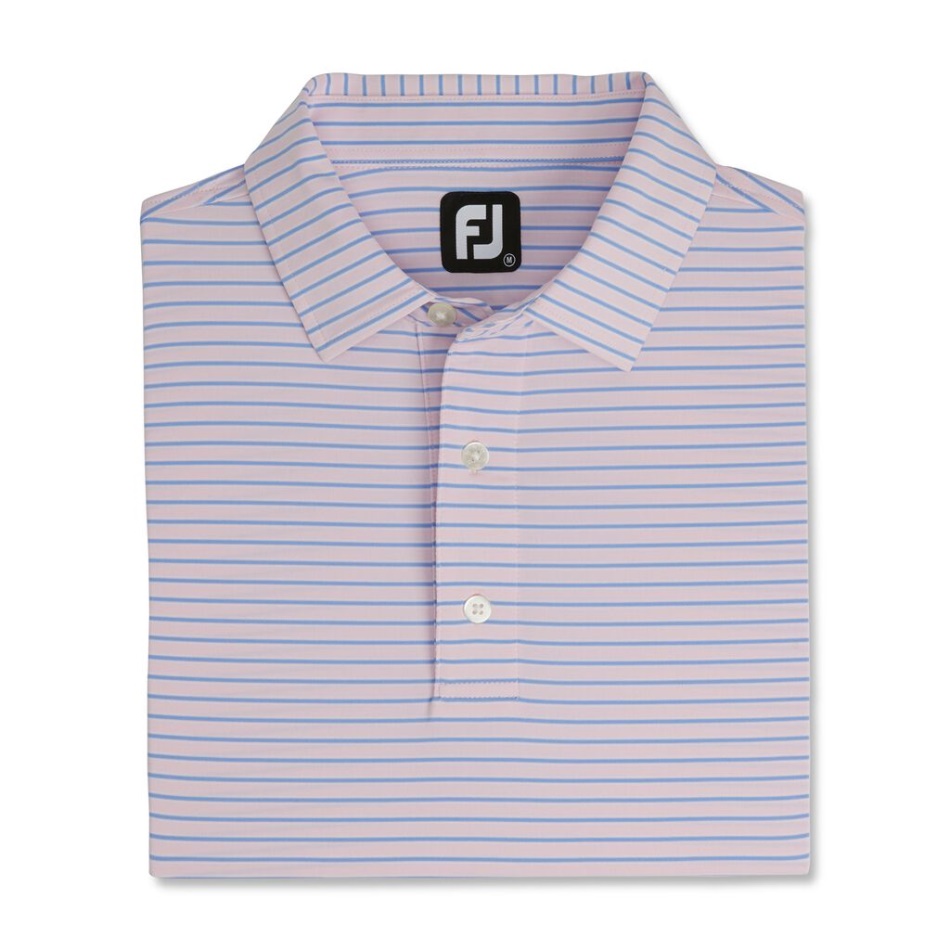 Stretch Lisle Risca De Giz Rosa-azul-branco Footjoy Pt