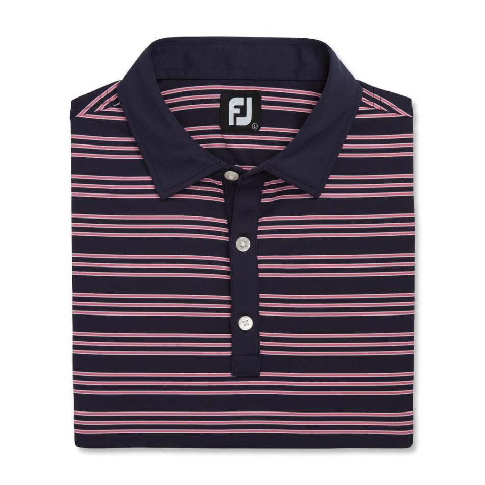 Footjoy Pt Trio Stripe Lisle Gola Auto Navy