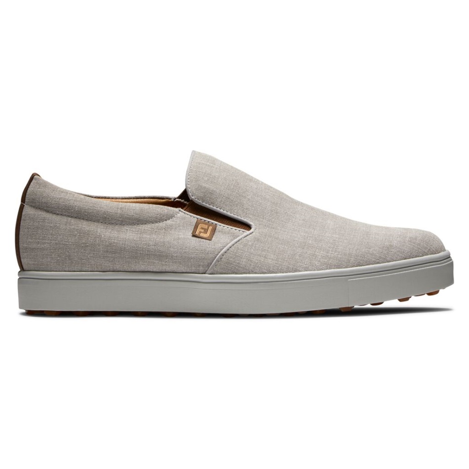Slip-on Casual Footjoy Pt Club Branco Prateado