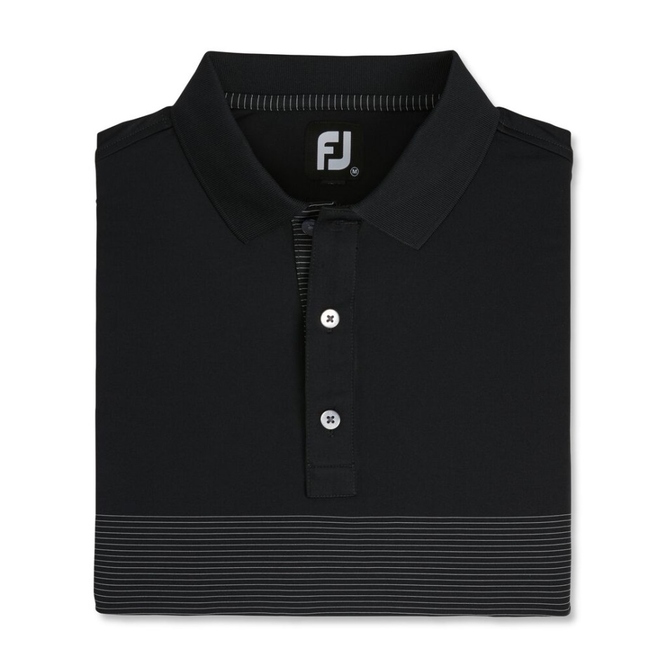 Lisle Pin Stripe Autocolante Footjoy Pt Preto-cinza