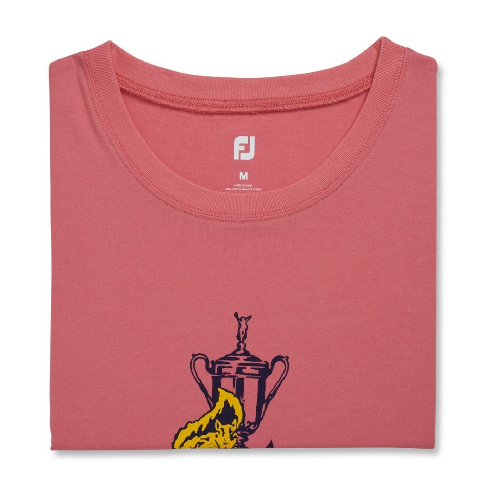 Vermelho 2022 Eua Camiseta Estampada Open Squirrel Feminina Estilo Temporada Anterior Footjoy Pt