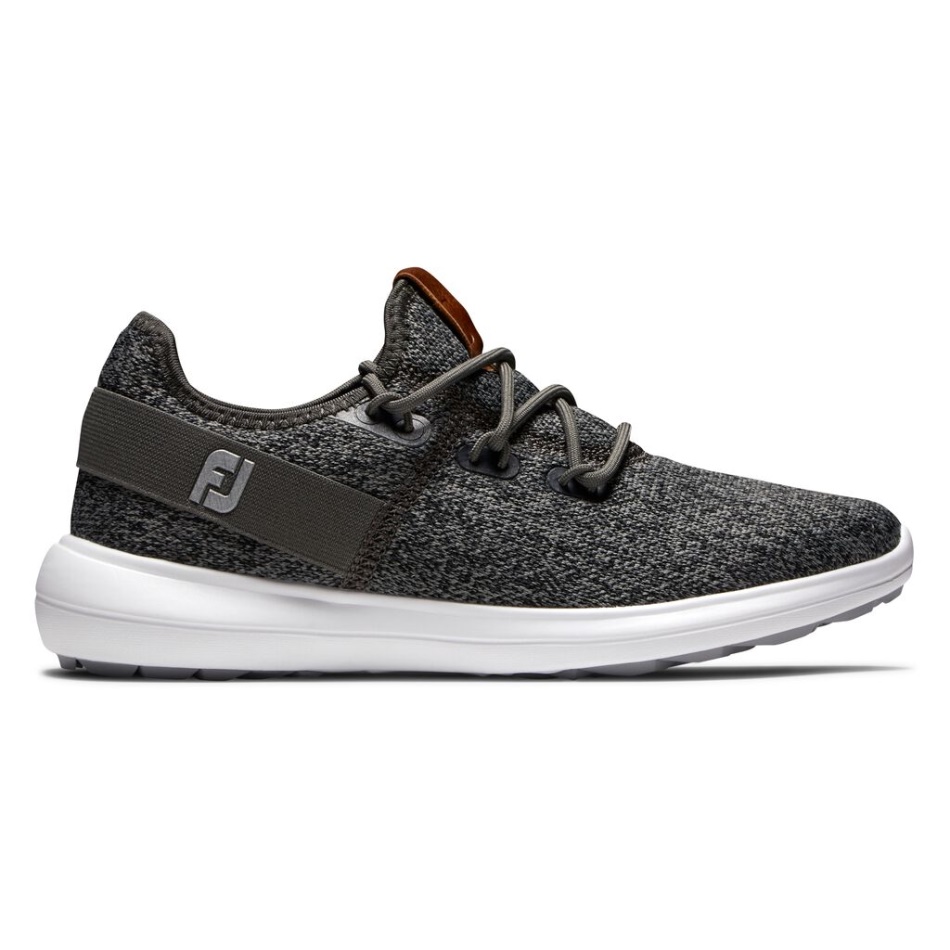 Black-charcoal Flex Coaster Mesh Estilo Feminino Da Estação Anterior Footjoy Pt