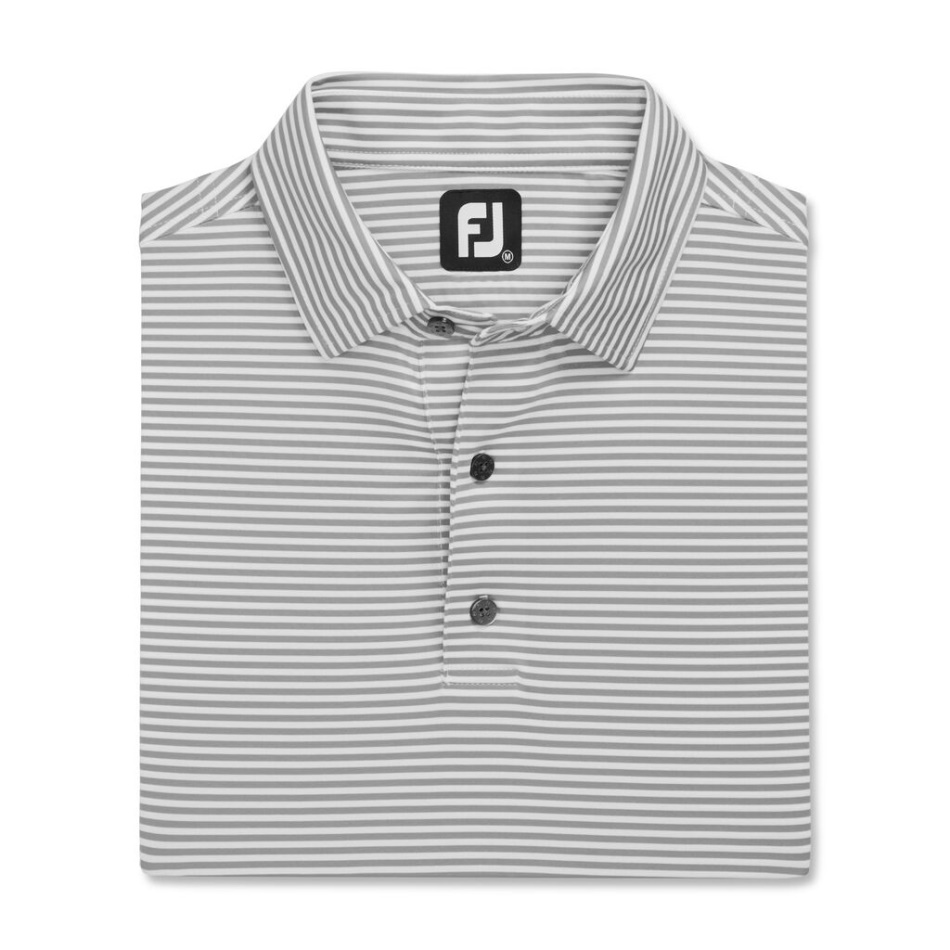 Footjoy Pt Lisle Feeder Listra Auto Colar Urze Cinza-branco