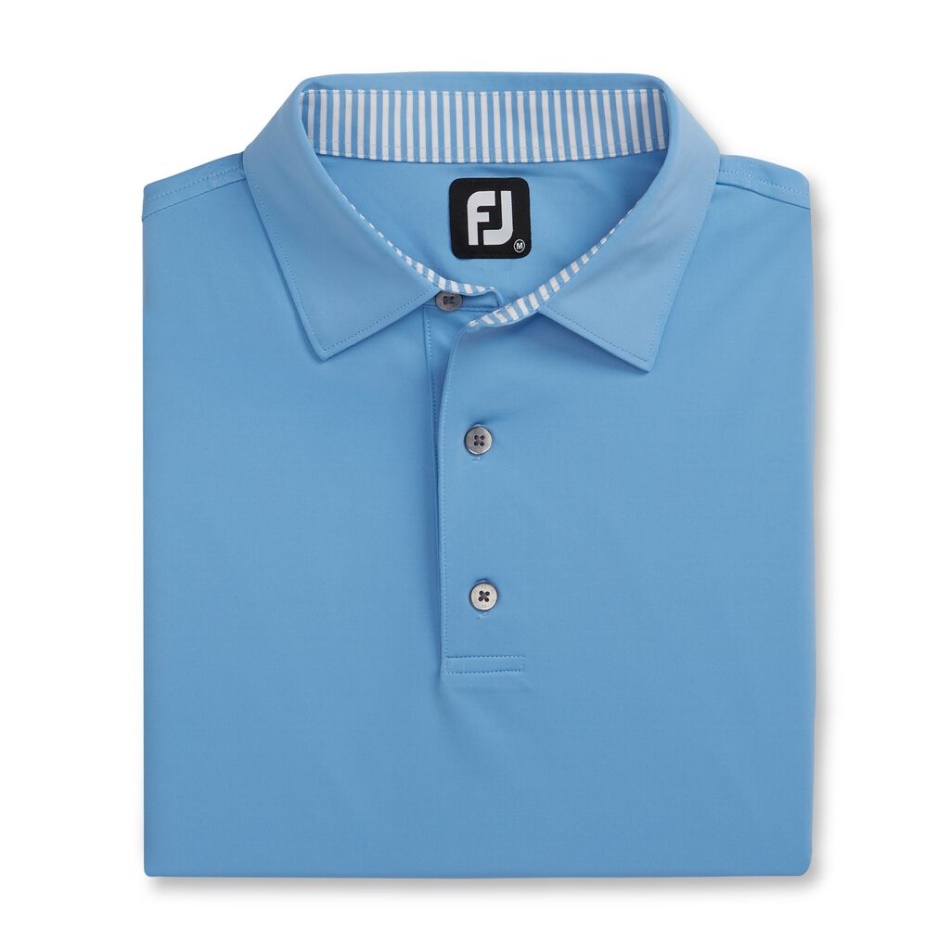 Footjoy Pt Solid Lisle Colarinho Azul Claro