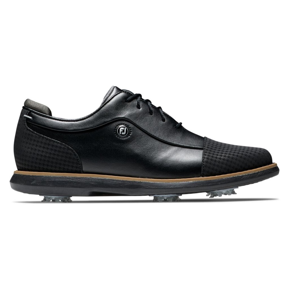 Footjoy Pt Tradições Cap Toe Mulheres Estilo Da Temporada Anterior Preto