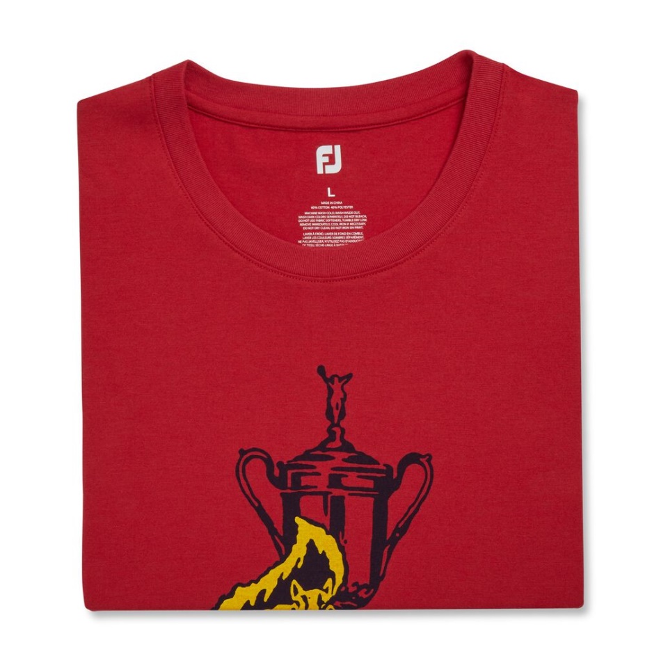 2022 Eua Open Squirrel Graphic Tee Estilo Temporada Anterior Footjoy Pt Vermelho
